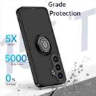 For Samsung Galaxy S25 / S24 5G Q Shadow 1 Series TPU + PC Phone Case with Ring(Black+Black) - 2