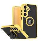 For Samsung Galaxy S25+ / S24+ 5G Q Shadow 1 Series TPU + PC Phone Case with Ring(Yellow) - 1