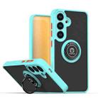 For Samsung Galaxy S25+ / S24+ 5G Q Shadow 1 Series TPU + PC Phone Case with Ring(Sky Blue) - 1