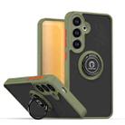 For Samsung Galaxy S25+ / S24+ 5G Q Shadow 1 Series TPU + PC Phone Case with Ring(Army Green) - 1