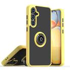 For Samsung Galaxy S24 FE 5G Q Shadow 1 Series TPU + PC Phone Case with Ring(Yellow) - 1