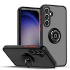 For Samsung Galaxy S23 FE 5G Q Shadow 1 Series TPU + PC Phone Case with Ring(Black+Red) - 1