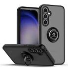 For Samsung Galaxy S23 FE 5G Q Shadow 1 Series TPU + PC Phone Case with Ring(Black+Black) - 1