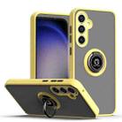 For Samsung Galaxy S23 FE 5G Q Shadow 1 Series TPU + PC Phone Case with Ring(Yellow) - 1