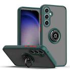 For Samsung Galaxy S23 FE 5G Q Shadow 1 Series TPU + PC Phone Case with Ring(Dark Green) - 1