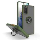 For Samsung Galaxy S20 FE 5G Q Shadow 1 Series TPU + PC Phone Case with Ring(Army Green) - 1