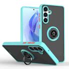 For Samsung Galaxy M55 / F55 / C55 5G Q Shadow 1 Series TPU + PC Phone Case with Ring(Sky Blue) - 1