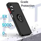 For Samsung Galaxy M15 5G / F15 5G Q Shadow 1 Series TPU + PC Phone Case with Ring(Black+Red) - 2