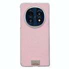 For OPPO Find N5 Transparent Edge Litchi Texture Phone Case(Pink) - 1