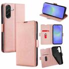For Samsung Galaxy A36 5G Ultra-thin Voltage Side Buckle Horizontal Flip Leather Phone Case(Rose Gold) - 1