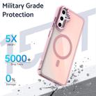 For Samsung Galaxy A05s Plating Gradient Discolor MagSafe Phone Case with Holder(White) - 2