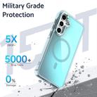 For Samsung Galaxy A55 5G Plating Gradient Discolor MagSafe Phone Case with Holder(White) - 2