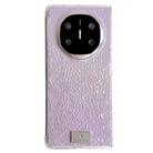 For Huawei Mate X6 Transparent Edge Scale Texture Phone Case(Purple) - 1