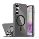 For Samsung Galaxy S23 FE 5G Plating Gradient Discolor MagSafe Phone Case with Holder(Black) - 1
