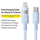 Baseus Display 20W Type-C to 8 Pin Fast Charging Cable, Length:1m(Blue) - 2
