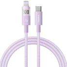 Baseus Display 20W Type-C to 8 Pin Fast Charging Cable, Length:1m(Purple) - 1