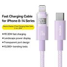 Baseus Display 20W Type-C to 8 Pin Fast Charging Cable, Length:1m(Purple) - 2