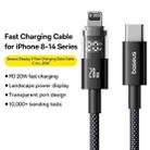 Baseus Display 20W Type-C to 8 Pin Fast Charging Cable, Length:2m(Black) - 2