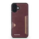 For iPhone 16 Plus Forwenw F5 Series Integrated Card Bag Phone Case(Red) - 2