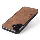 For iPhone 16 Forwenw F5 Series Integrated Card Bag Phone Case(Brown) - 3