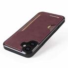For iPhone 16 Forwenw F5 Series Integrated Card Bag Phone Case(Red) - 3