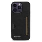 For iPhone 14 Pro Max Forwenw F5 Series Integrated Card Bag Phone Case(Black) - 2