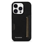 For iPhone 14 Pro Forwenw F5 Series Integrated Card Bag Phone Case(Black) - 2