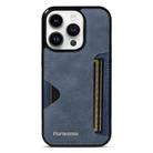 For iPhone 14 Pro Forwenw F5 Series Integrated Card Bag Phone Case(Blue) - 2