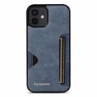 For iPhone 12 Forwenw F5 Series Integrated Card Bag Phone Case(Blue) - 2