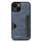 For iPhone 14 Forwenw F5 Series Integrated Card Bag Phone Case(Blue) - 2