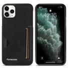 For iPhone 11 Pro Max Forwenw F5 Series Integrated Card Bag Phone Case(Black) - 1