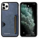 For iPhone 11 Pro Max Forwenw F5 Series Integrated Card Bag Phone Case(Blue) - 1