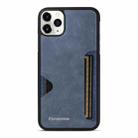 For iPhone 11 Pro Max Forwenw F5 Series Integrated Card Bag Phone Case(Blue) - 2