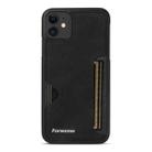 For iPhone 11 Forwenw F5 Series Integrated Card Bag Phone Case(Black) - 2