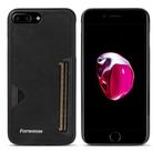 For iPhone 7 Plus / 8 Plus Forwenw F5 Series Integrated Card Bag Phone Case(Black) - 1
