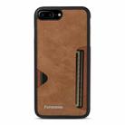 For iPhone 7 Plus / 8 Plus Forwenw F5 Series Integrated Card Bag Phone Case(Brown) - 2