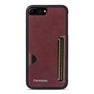 For iPhone 7 Plus / 8 Plus Forwenw F5 Series Integrated Card Bag Phone Case(Red) - 2