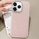 For iPhone 11 Pro Max Rhinestone-Embedded Camera Frame Glitter Full Coverage Phone Case(Pink) - 1