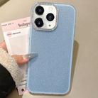 For iPhone 11 Pro Max Rhinestone-Embedded Camera Frame Glitter Full Coverage Phone Case(Blue) - 1