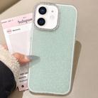 For iPhone 11 Rhinestone-Embedded Camera Frame Glitter Full Coverage Phone Case(Green) - 1