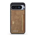 For Google Pixel 9 / 9 Pro Forwenw F5 Series Integrated Card Bag Phone Case(Brown) - 2