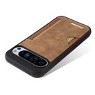 For Google Pixel 9 / 9 Pro Forwenw F5 Series Integrated Card Bag Phone Case(Brown) - 3