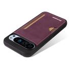 For Google Pixel 9 / 9 Pro Forwenw F5 Series Integrated Card Bag Phone Case(Red) - 3
