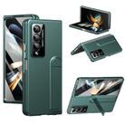 For Samsung Galaxy Z Fold3 5G Integrated Skin Feel Fold Holder Phone Case(Green) - 1
