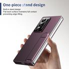 For Samsung Galaxy Z Fold6 Integrated Skin Feel Fold Holder Phone Case(Burgundy) - 3