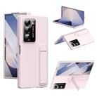 For Samsung Galaxy Z Fold6 Integrated Skin Feel Fold Holder Phone Case(Pink) - 1