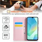 For Samsung Galaxy A16 5G Rose Flower Embossed 3-Card Slots Leather Phone Case(Pink) - 3