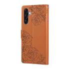 For Samsung Galaxy A17 5G Rose Flower Embossed 3-Card Slots Leather Phone Case(Brown) - 3