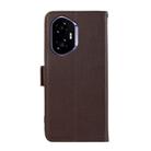 For Honor 400 Global 156.5mm ABEEL Side-Magnetic Litchi Pattern Leather RFID Phone Case(Brown) - 3
