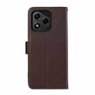 For Honor 400 Lite Global  ABEEL Side-Magnetic Litchi Pattern Leather RFID Phone Case(Brown) - 3